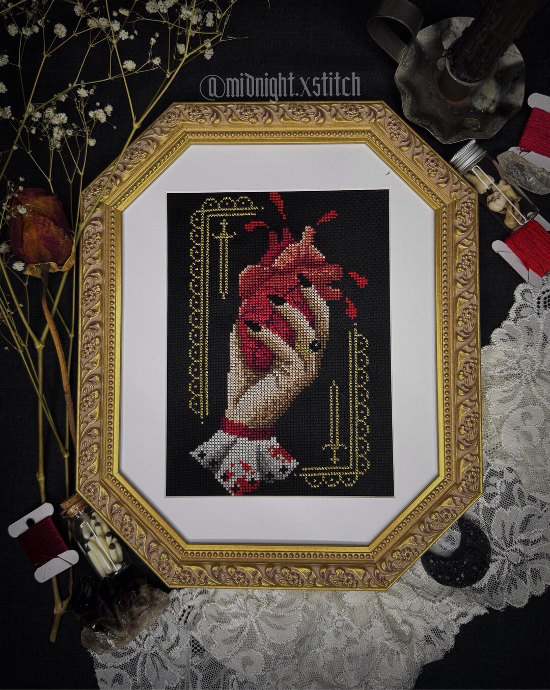 Heart Ripper Cross Stitch PATTERN | the Eternal Collection | Gothic ...