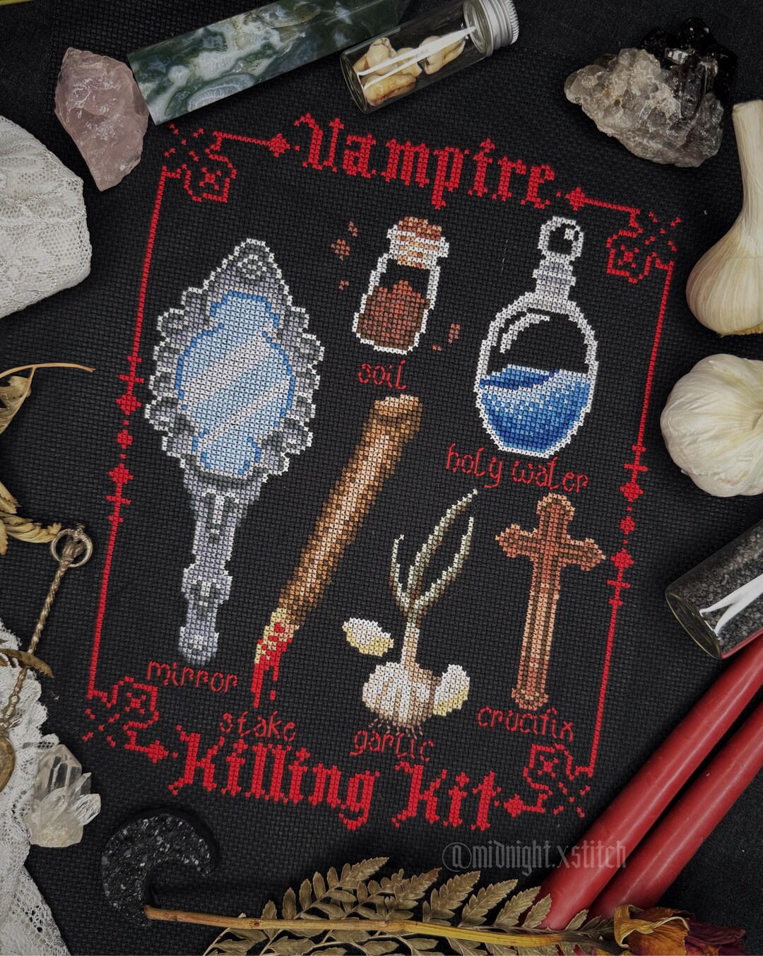 Vampire Weekend Croakerman Pattern Vampire K!lling Kit Cross Stitch PATTERN | Gothic | Halloween ...
