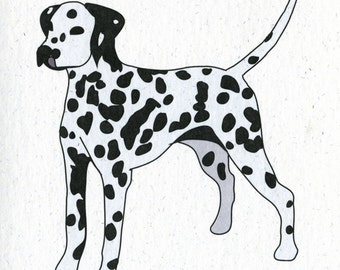 Illustrated Dalmatian Blank Card