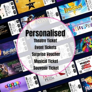 Personalisierte Veranstaltungskarte Theaterkarten-Überraschungsgutschein für Konzert, Komiker oder Live-Show Digitales Souvenir-Erinnerungsstück, Andenken-Karte