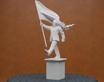Standbeeld van Banksy | Politieke satirekunst | 3D-geprint