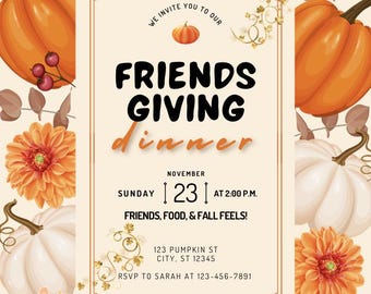 Editable Friendsgiving Invitation Template