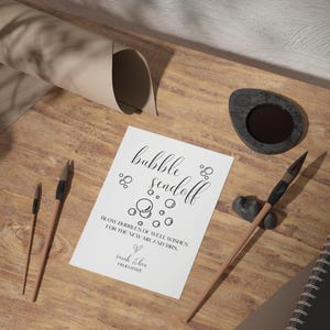 Bubble Send Off Wedding Sign | Printable Exit Sign, Wedding Reception Decor, Sendoff Table Sign, Instant Download