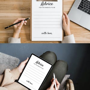 Baby Shower Games! - Advice for the parents to be - Printable Party Activities, Gender Neutral, Instant Download, Fun Baby Shower Ideas