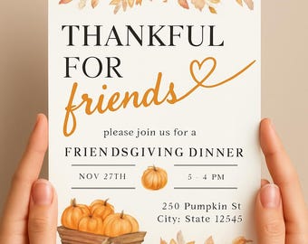 Editable Friendsgiving Invitation Template