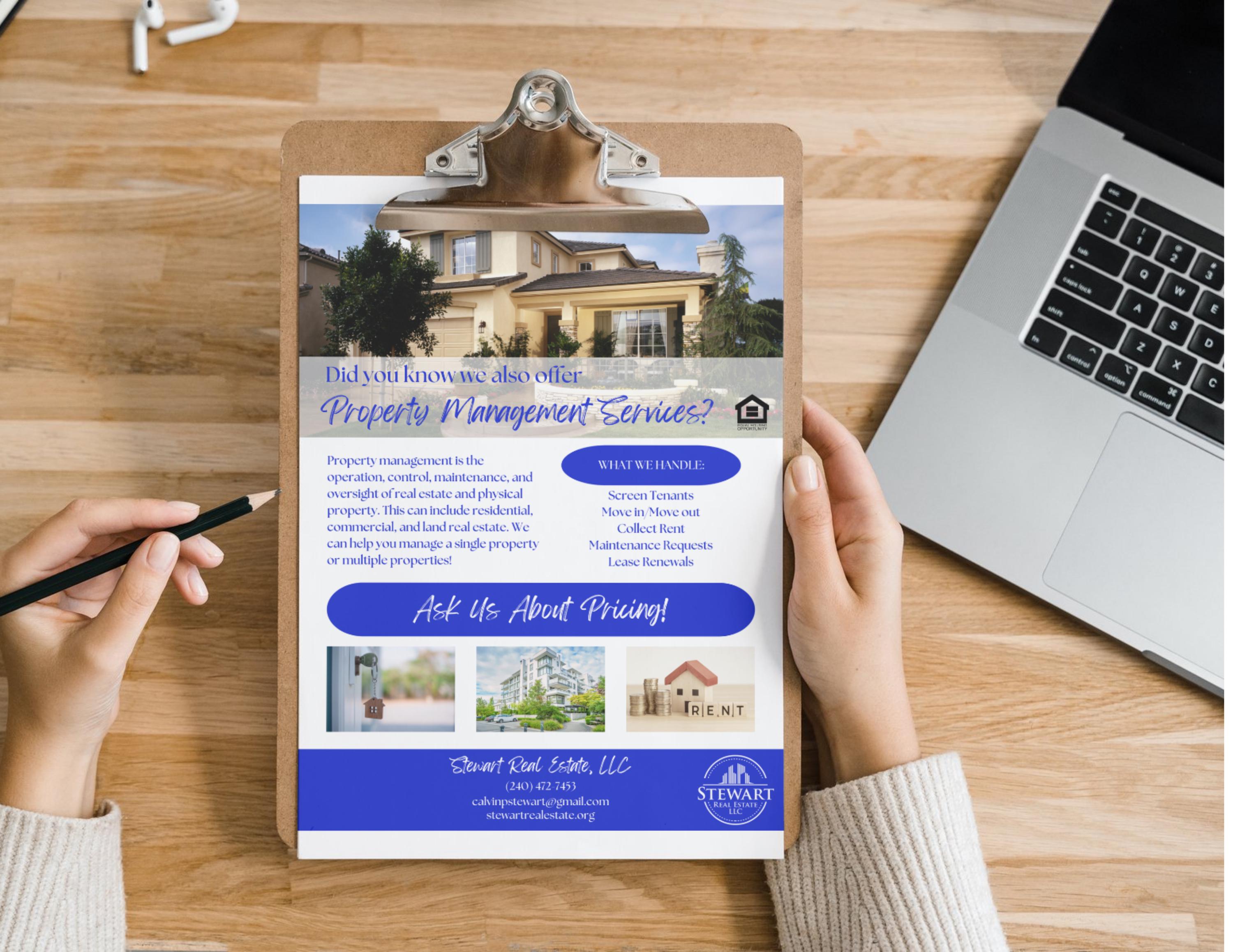 Property Management Flyer Template | Editable Canva Design for ...