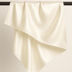 Light Beige Square 41*41 Organic Scarf Pure Real Japanese Mulberry Silk Charmeuse Scarf for Woman Unique Luxury Birthday Gift for Her 22 mom
