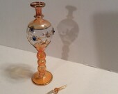Egyptian Hand-Blown Glass Perfume Essential Oil Bottle With Stopper Free Shipping