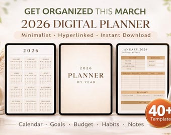 2026 Digital Planner for Goodnotes iPad & Android – Aesthetic ...