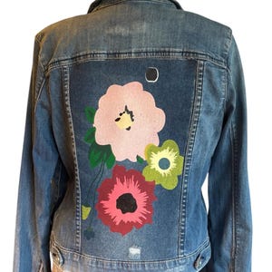 Painted Flowers Jean Jacket