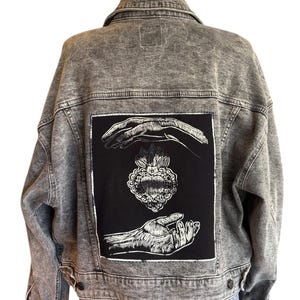Hands and Heart Black Denim Jacket