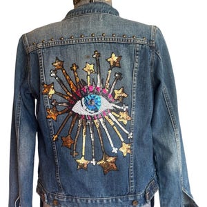 Starry Eye Sequin Jean jacket