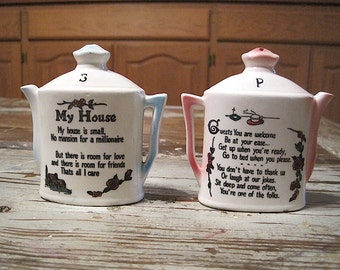 My House Poem Salt and Pepper Shakers