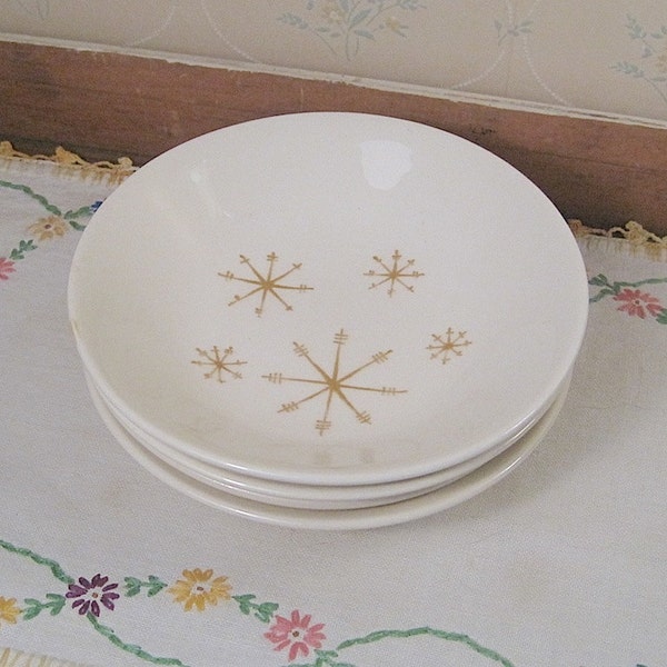 Four Royal China "Star Glow" Dessert Bowls