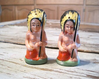 Indian Chief Salt and Pepper Shakers