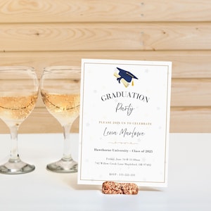 Graduation Invitation Template, Graduation Party Invitation, High School Graduation, College Graduation Invite, Editable Template, Graduate