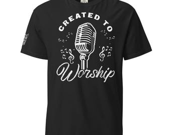 礼拝のために作られた | ユニセックス ガーメントダイ加工 ヘビーウェイトTシャツ