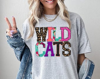 WildCats, School Spirit, School Mascot DTF Transfers, Ready to press DTF, Ready For Press Heat Transfers