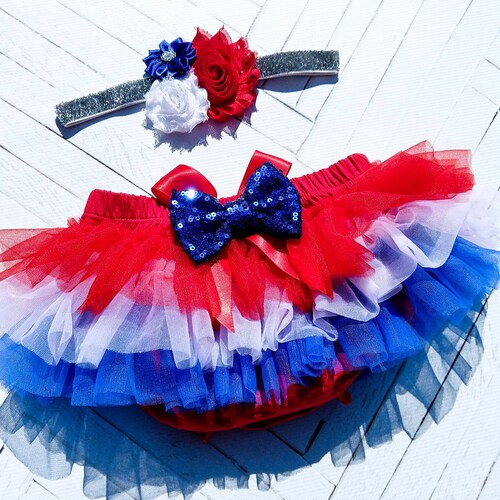 4th of July Baby Tutu Red White and Blue Ruffle Tutu Bloomer Etsy