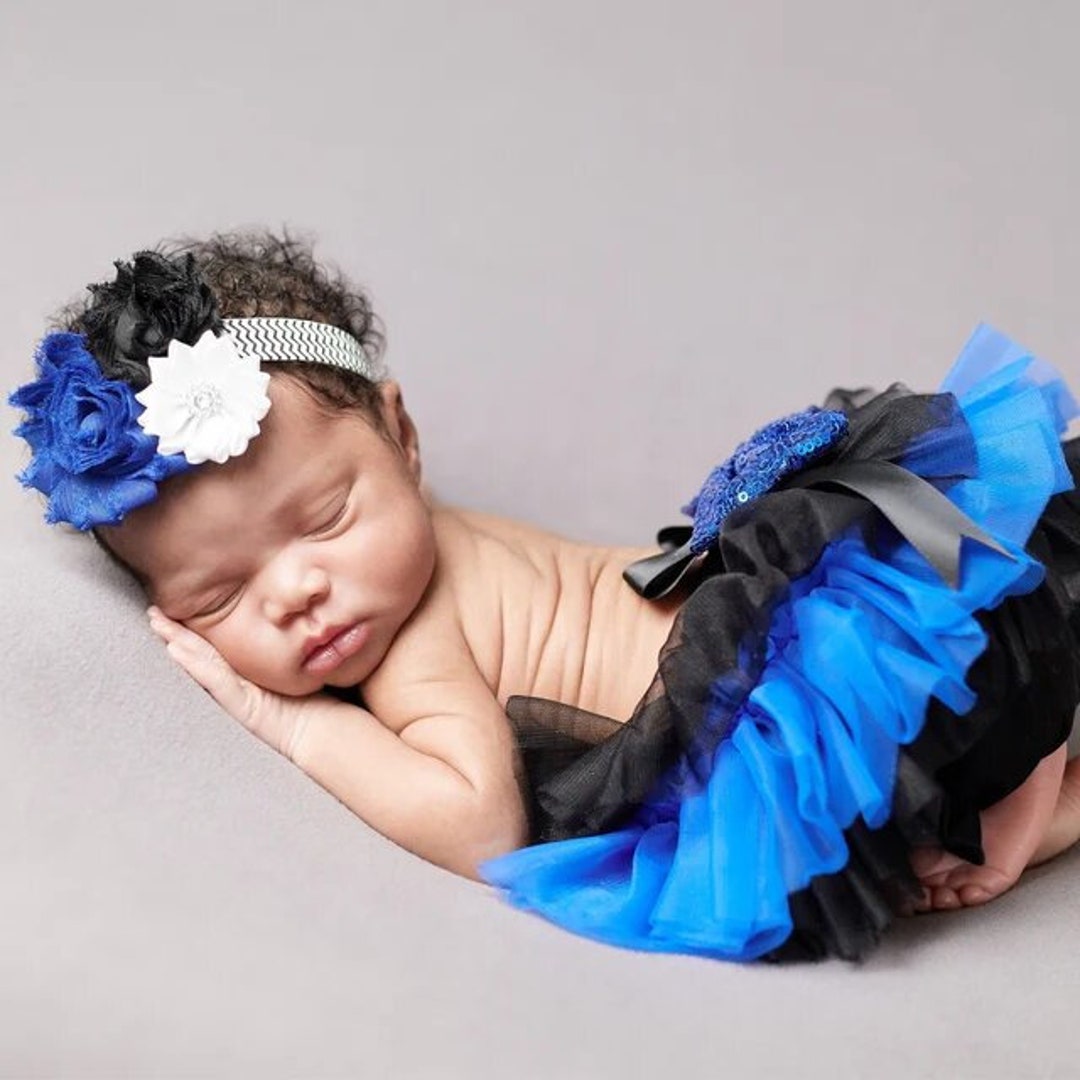 Baby Tutu Bloomer Set Black and Blue Tutu Bloomer and - Etsy