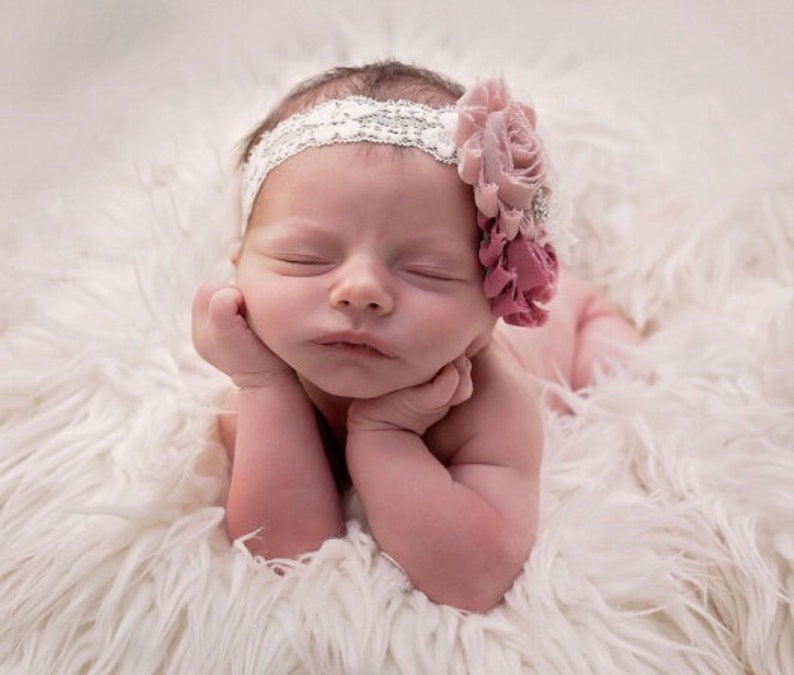 Baby Headband Vintage Headband Shabby Headband Newborn Etsy