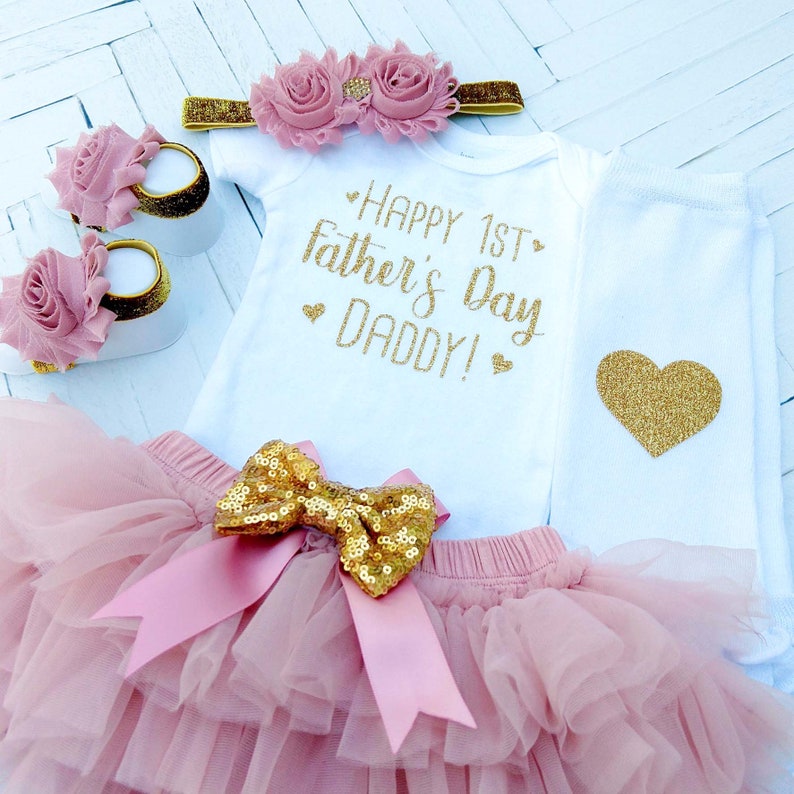 Baby Girl Fathers Day Outfit 1st Father's Day Baby Girl Etsy