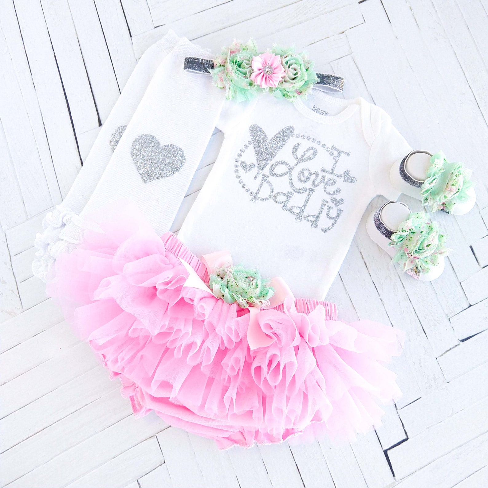 Baby Girl Outfit Light Pink Newborn Set Baby Shower Gift Etsy