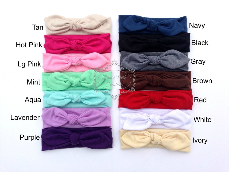 Hot Pink Knot Jersey Headband Baby Knot Headband Infant Etsy