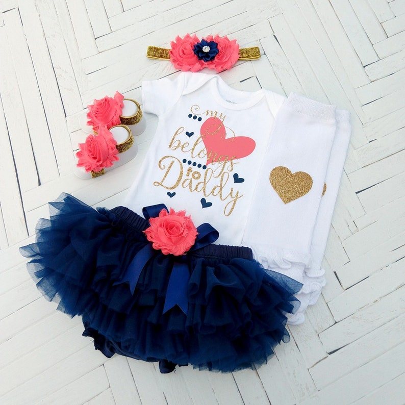 Baby Girl Fathers Day Outfit 1st Father's Day Baby Girl Etsy