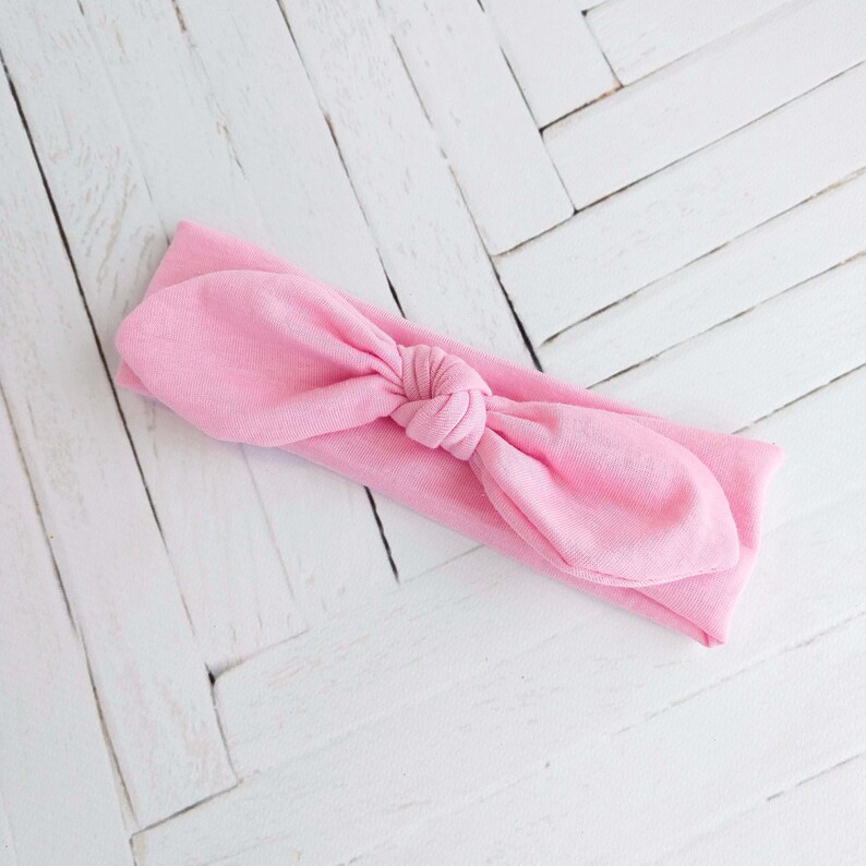 Light Pink Knot Jersey Headband Baby Knot Headband Infant Etsy