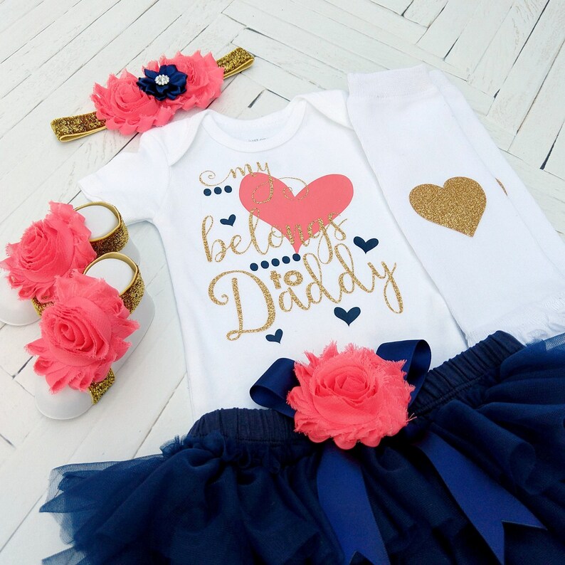 Baby Girl Fathers Day Outfit 1st Father's Day Baby Girl Etsy