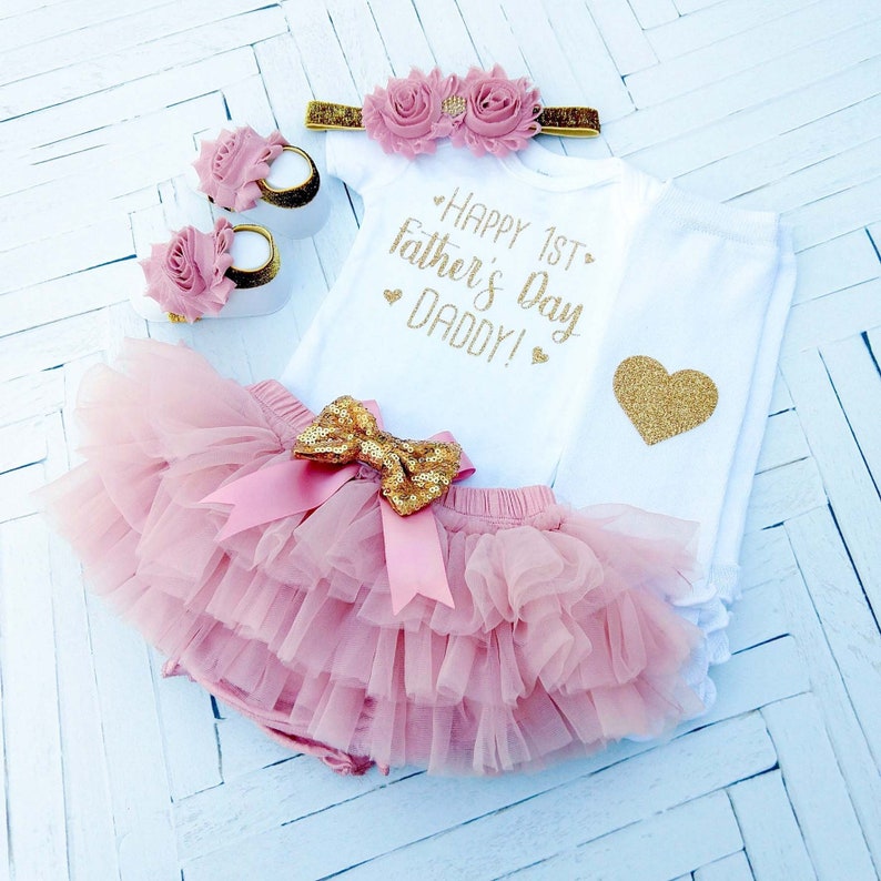 Baby Girl Fathers Day Outfit 1st Father's Day Baby Girl Etsy