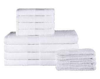 White Bath Towel Set Color