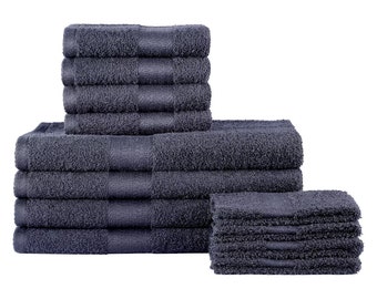 K - Black Bath Towels