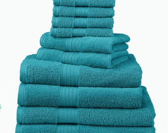 Aqua/Teal Bath Towel/Bath Sheet Blank Towels - Order Individually or Sets - Free Shipping