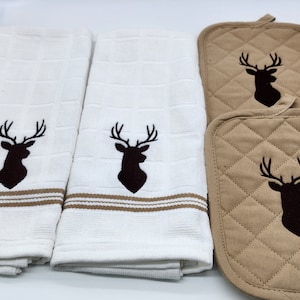 Decorative Towel Christmas Movies Dish Towels Set/2 Bake Pajamas