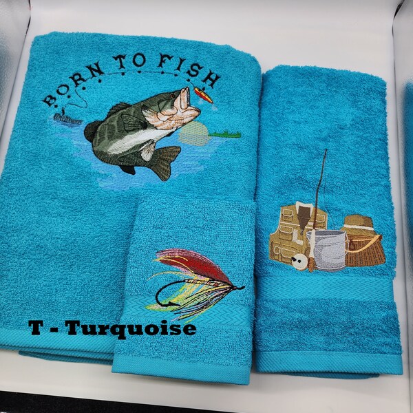 Fish Hand Towels Etsy