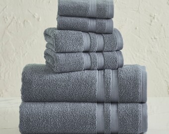 Gray Bath Towel/Bath Sheet Blank Towels - Order Individually or Sets - Free Shipping