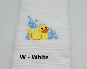 Rubber Duck Embroidered Hand Towel - Get One or More - Free Shipping