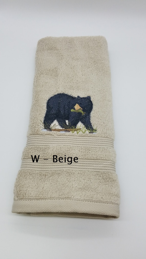 Black Bear Bath Towels