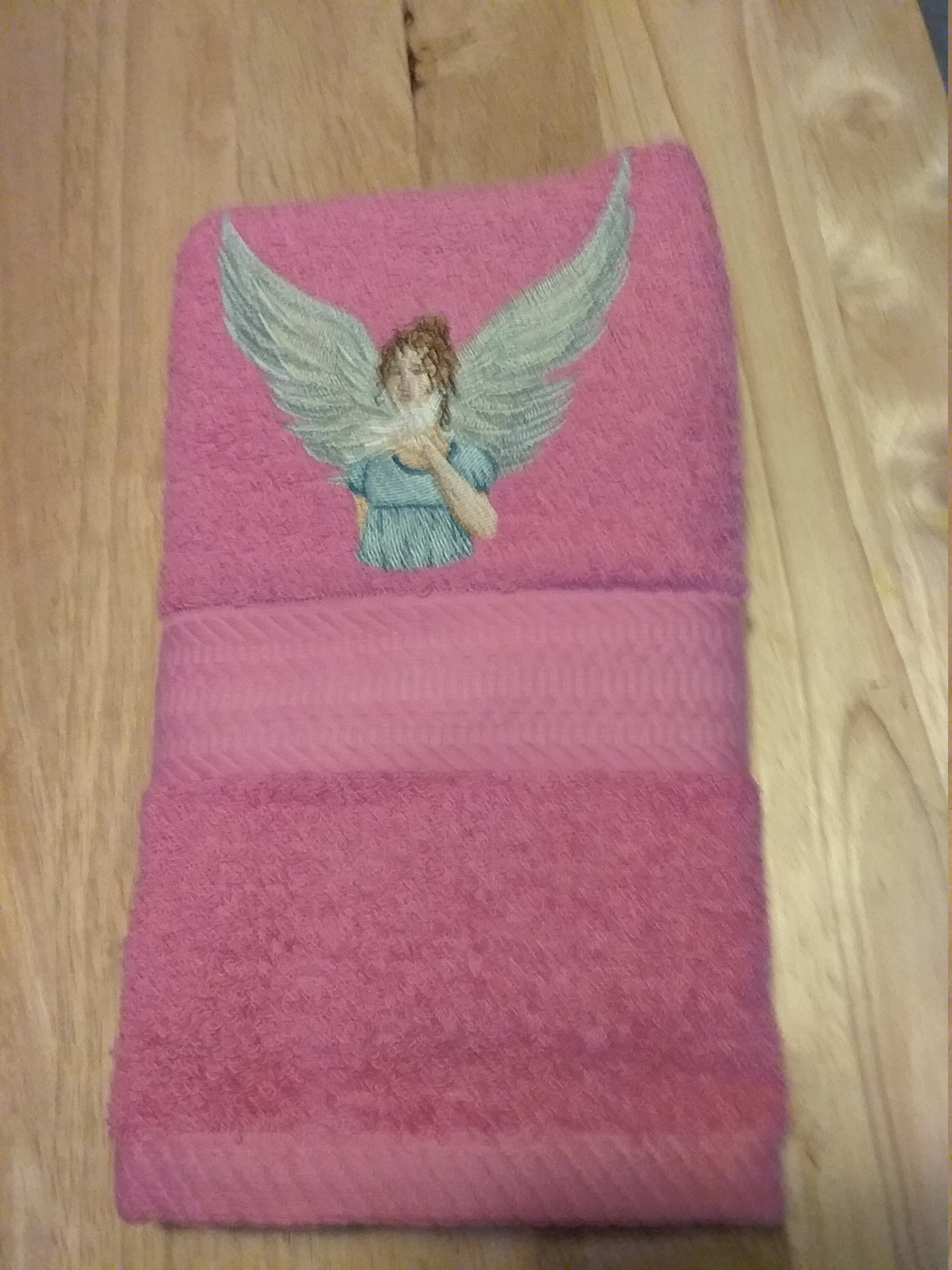 Beautiful Angels Embroidered Bath Towel Set Bath Towel Etsy