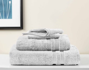 W - Silver Gray Bath Towels