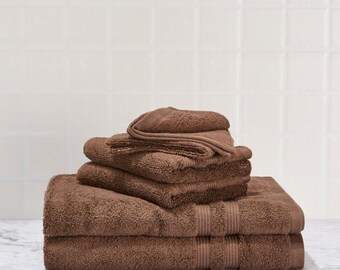 Brown Bath Towel Set Color