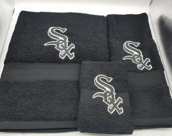 Chicago White Sox - Embroidered Towels - Bath Sheet, Bath Towel, Hand Towel and Washcloth - Order Set or Individually