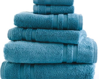 W - Turquoise Bath Towels