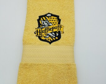 Hufflepuff - Harry Potter Embroidered Hand Towel - Pick Your Color