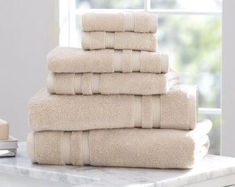 Beige Bath Towel/Bath Sheet Blank Towels - Order Individually or Sets - Free Shipping