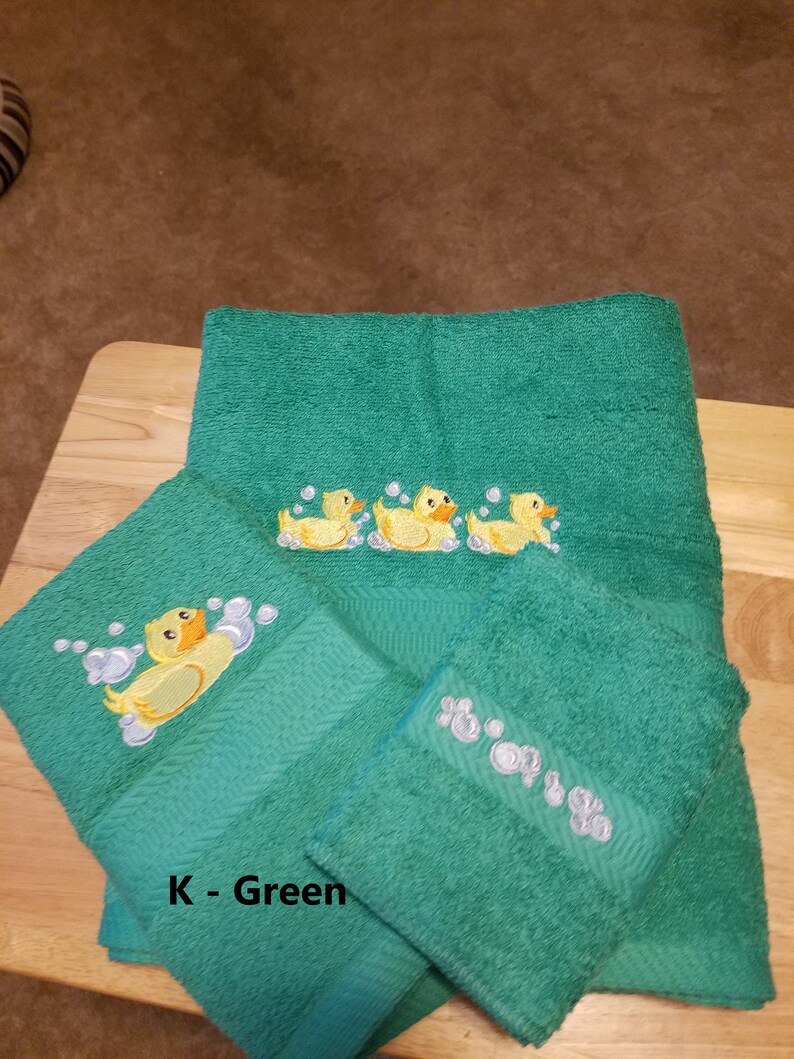 Rubber Ducky Embroidered Towels Pick Your Size of Set & Etsy