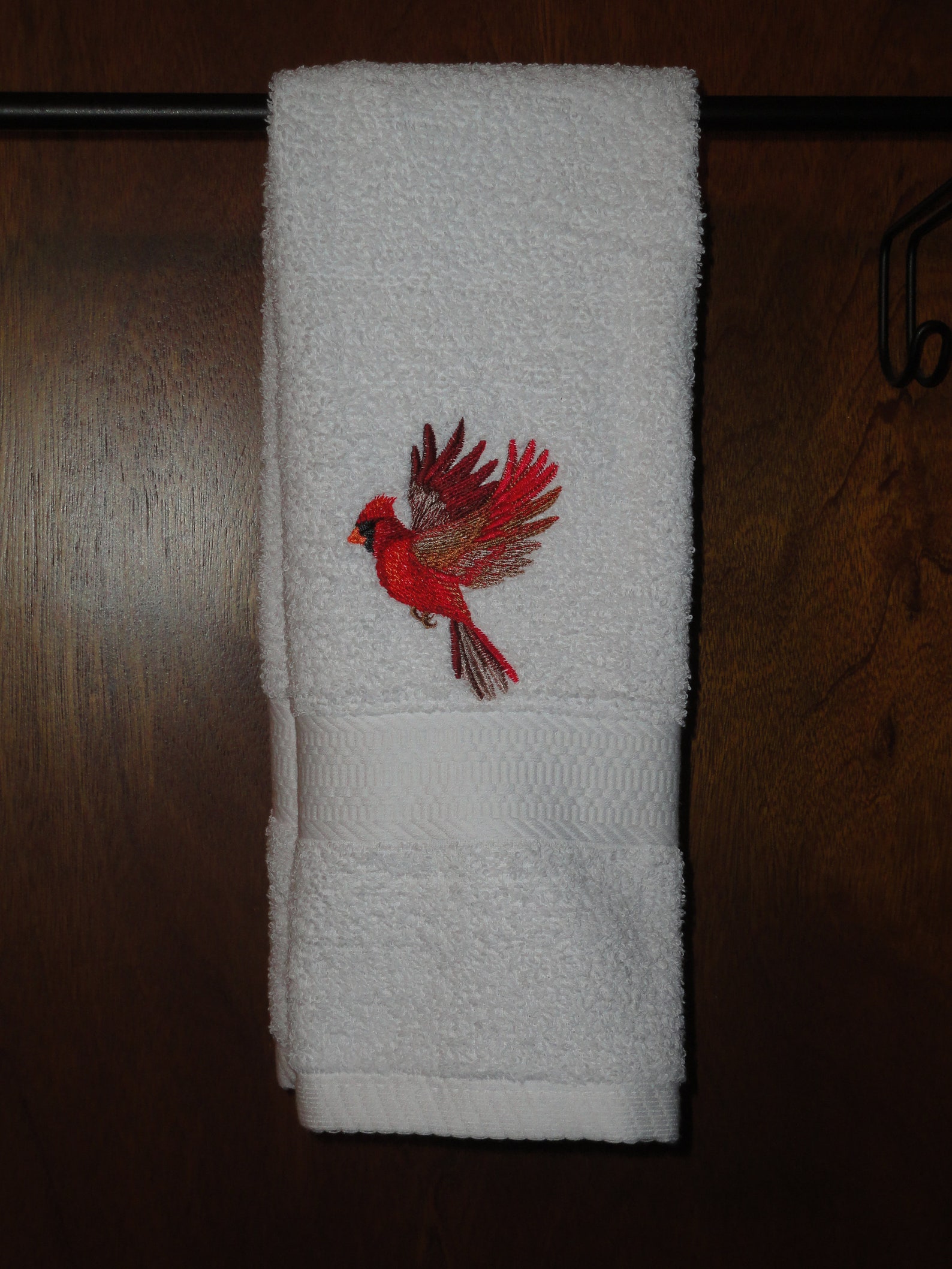 Cardinals Embroidered Bath Towel Set Bath Towel Hand Etsy
