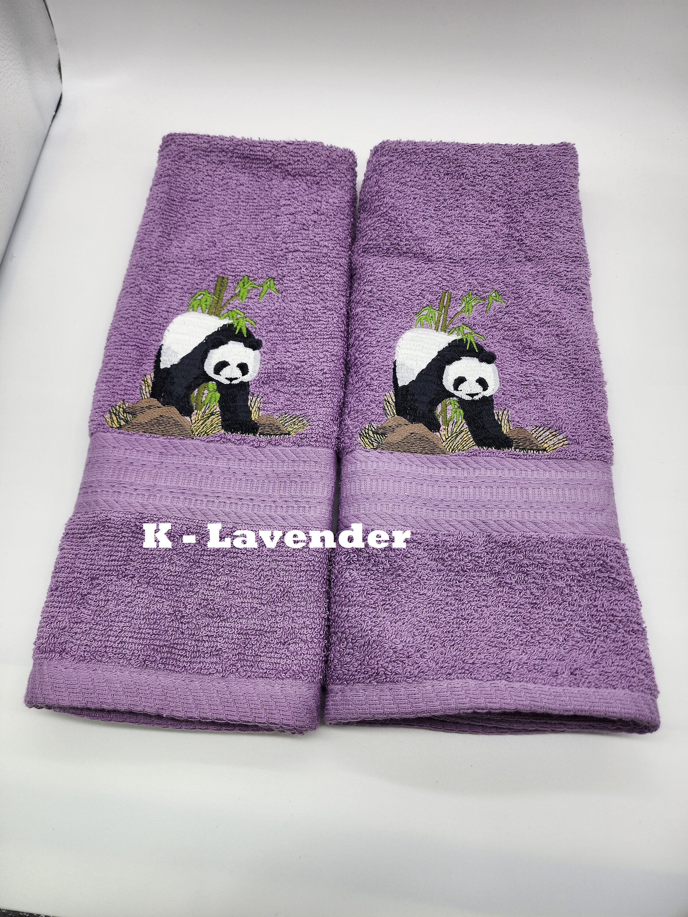 1pc Panda Embroidered Small Hand Towel